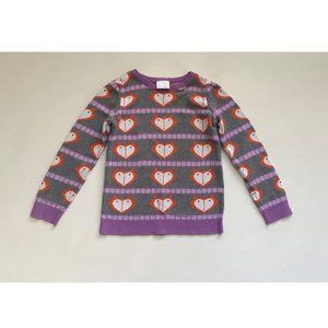 Hanna Andersson Girls Fox Sweater Size 8